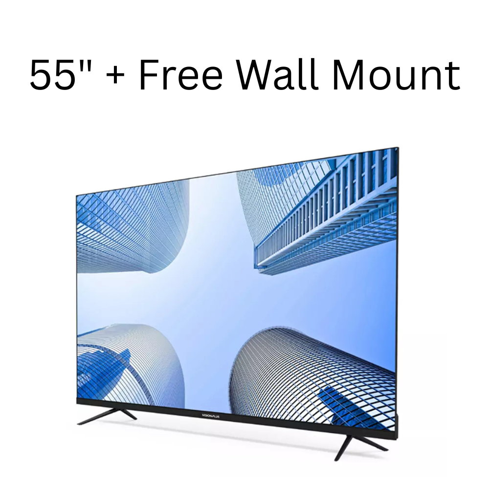 Vision Plus 55″ VP8855KV 4K Frameless V + Free Wall Mount